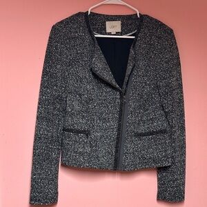 LOFT Women's Gray Tweed Blazer